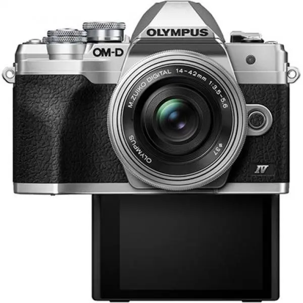 Olympus-OM-D-E-M10-Mark-IV-body-with-14-42mm-lens-silver-review-and-prices-mirrorlesscamera-cameradealsonline